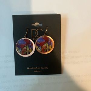 Handcrafted flower earrings-2